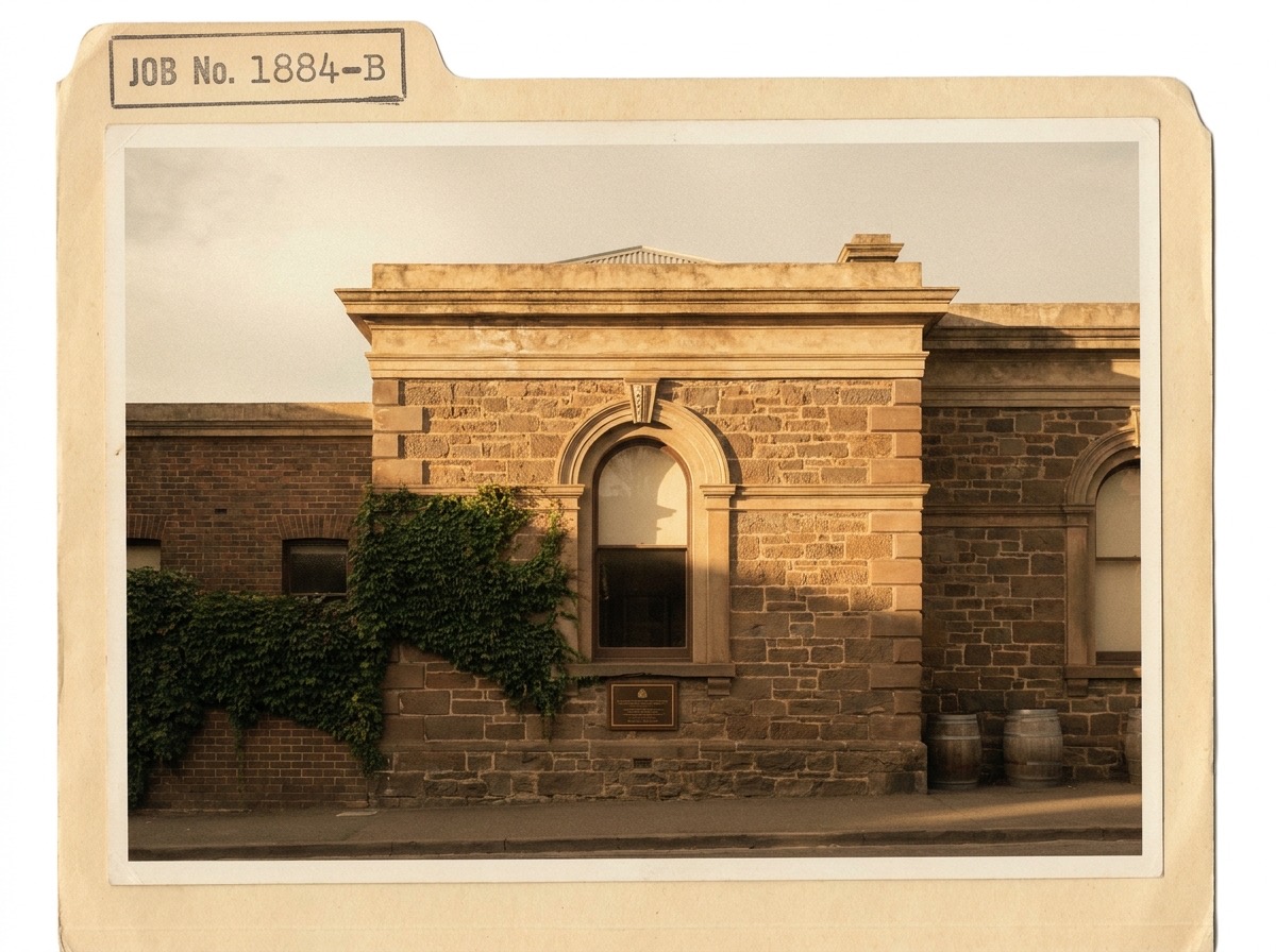 Heritage lime render restoration on a goldfields-era building